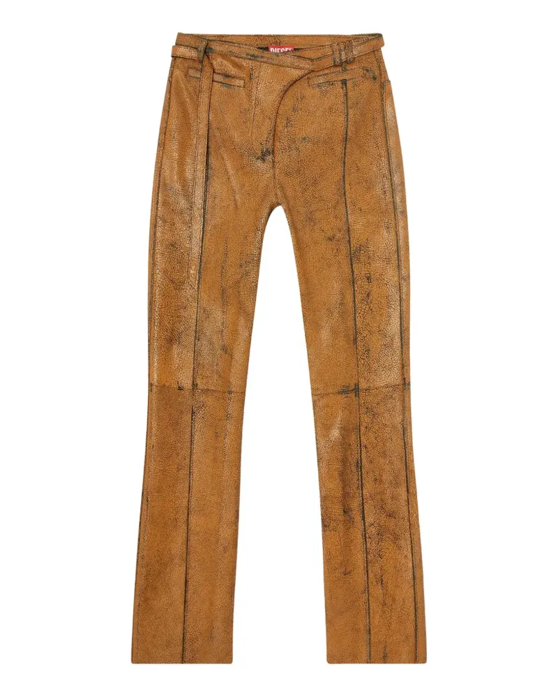 Diesel L-Croc Lederhose - Braun Braun