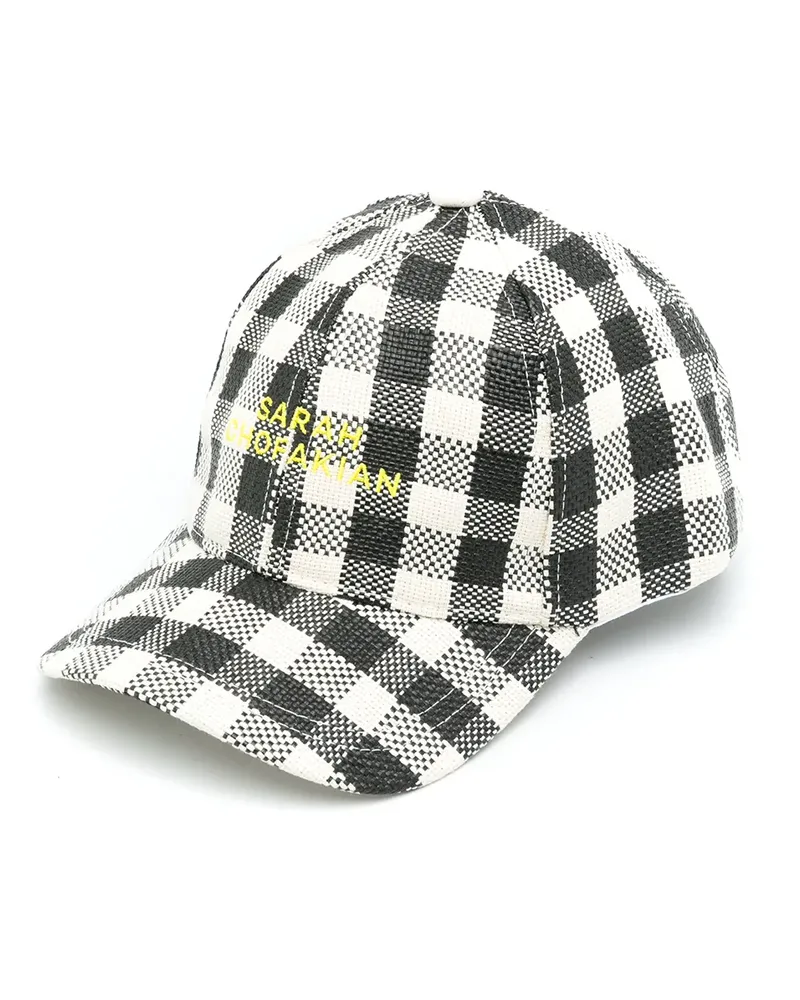 Sarah Chofakian Baseballkappe mit Logo-Stickerei - Schwarz Schwarz