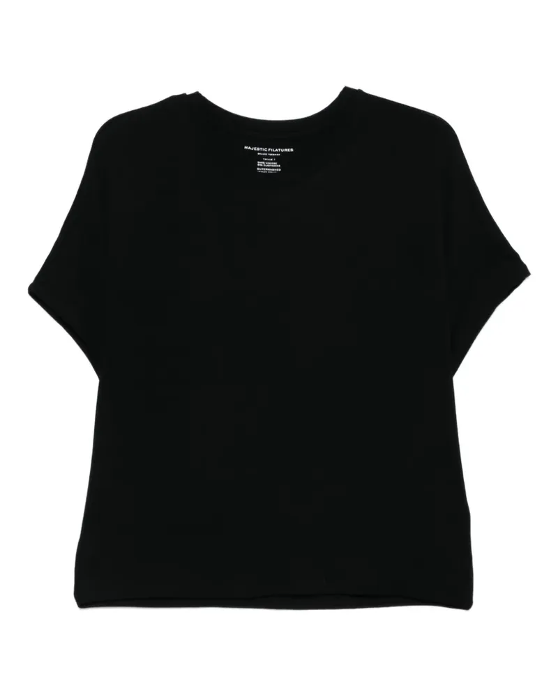 Majestic round-neck T-shirt - Schwarz Schwarz