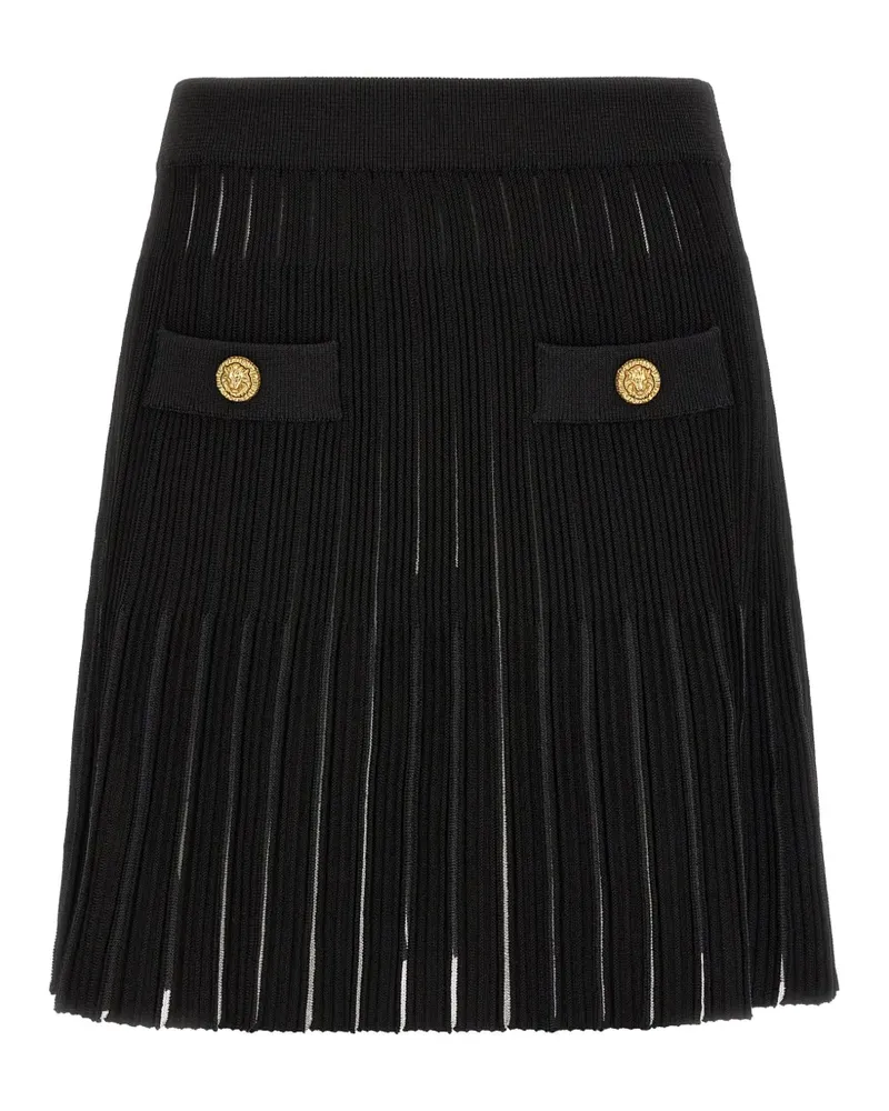 Balmain pleated mini skirt - Schwarz Schwarz
