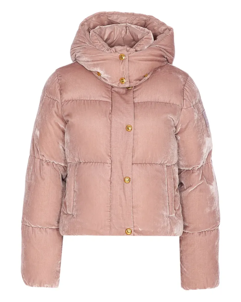 Elisabetta Franchi velvet puffer jacket - Rosa Rosa