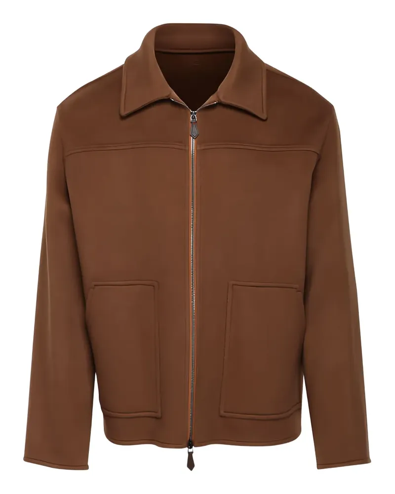 Isaia collared zip jacket - Braun Braun