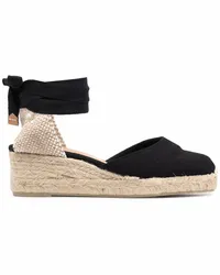 Castañer Wedge-Espadrilles mit Schnürung Schwarz