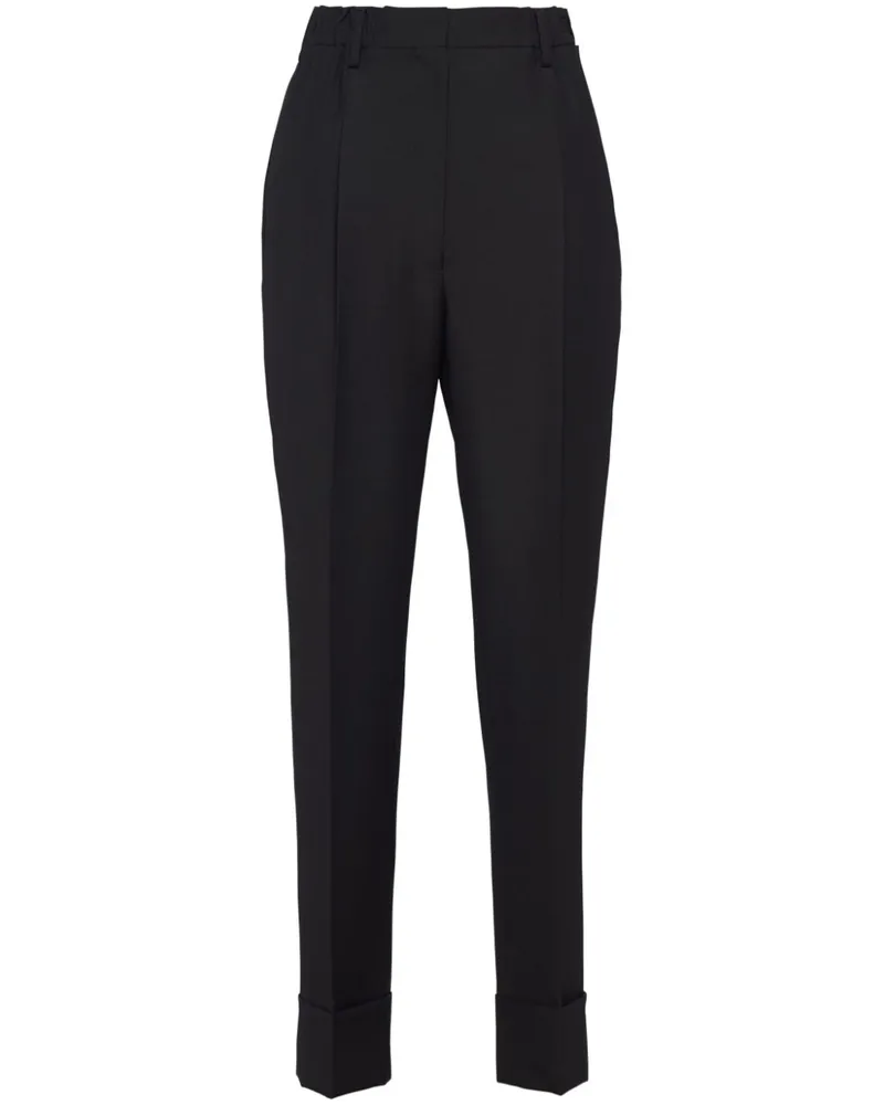 Prada Klassische Hose mit Bügelfalten - Schwarz Schwarz