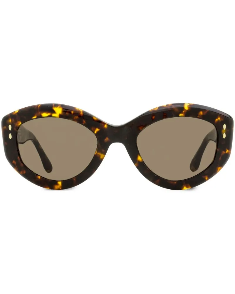 Isabel Marant Sonnenbrille mit ovalem Gestell Braun