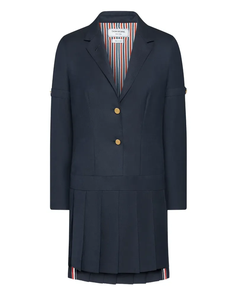 Thom Browne Geknöpftes Kleid mit Faltenrock - Blau Blau