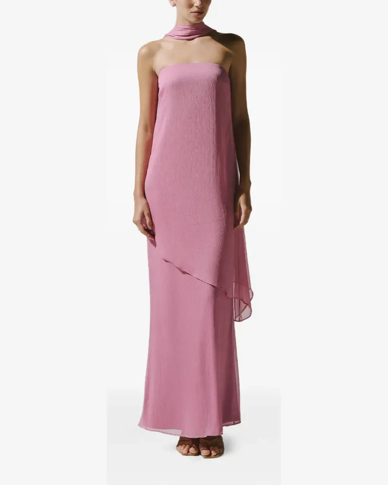 Baobab Collection Schulterfreies Kleid mit Schaldetail - Rosa Rosa