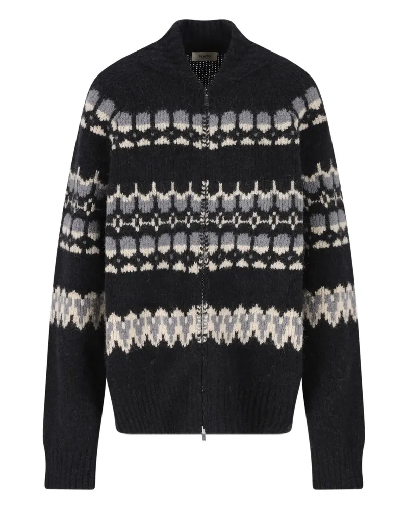 BARENA Cardigan aus Jacquard - Schwarz Schwarz