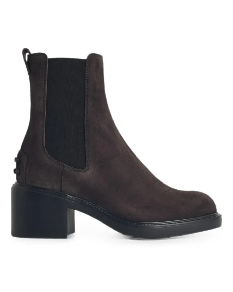 TOD'S logo-embossed suede Chelsea boots - Braun Braun