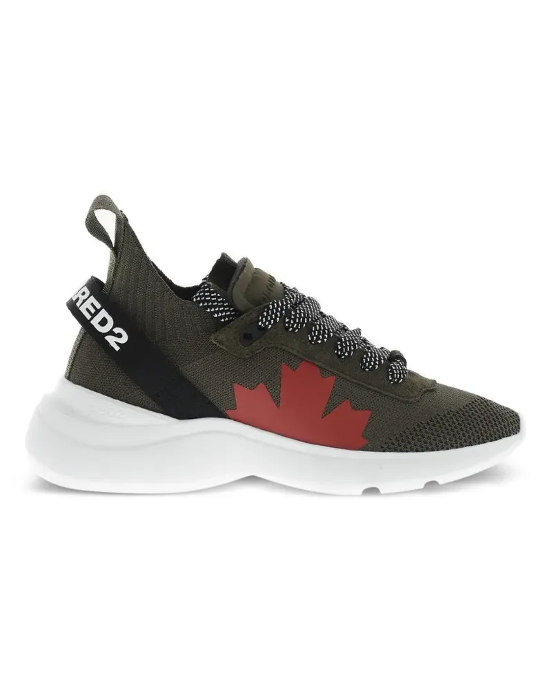Dsquared2 Fly Sneakers mit Ahornblatt - Grün Grün