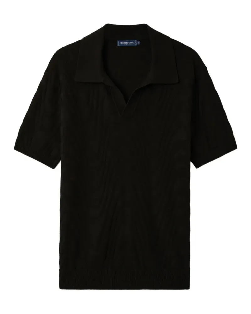 Frescobol Carioca Rino V-neck T-shirt - Schwarz Schwarz