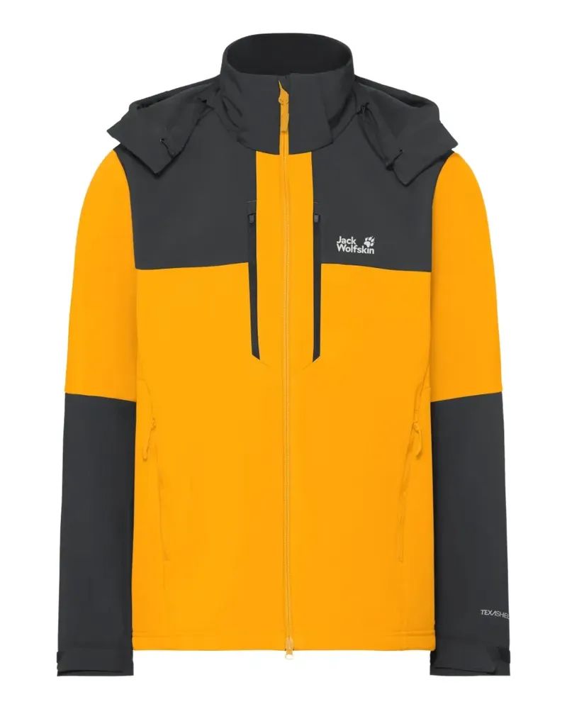 Jack Wolfskin Jasper Texashield Jacke in Colour-Block-Optik - Gelb Gelb