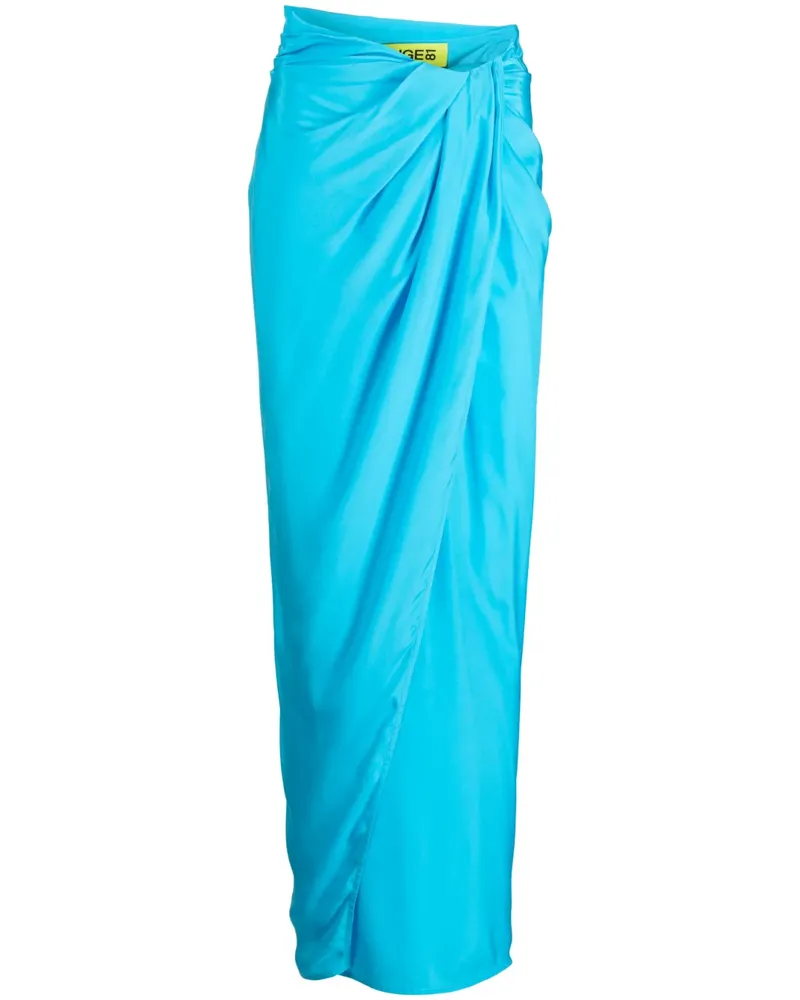 GAUGE81 Drapierter Maxirock - Blau Blau