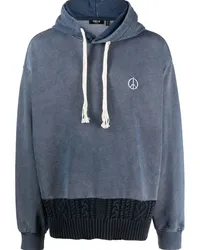 FIVE CM Hoodie mit Friedenszeichen Blau