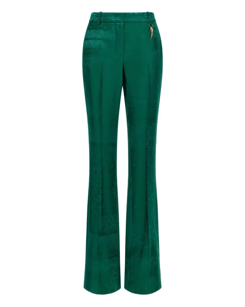 Roberto Cavalli Hose mit Jacquardmuster - Grün Grün