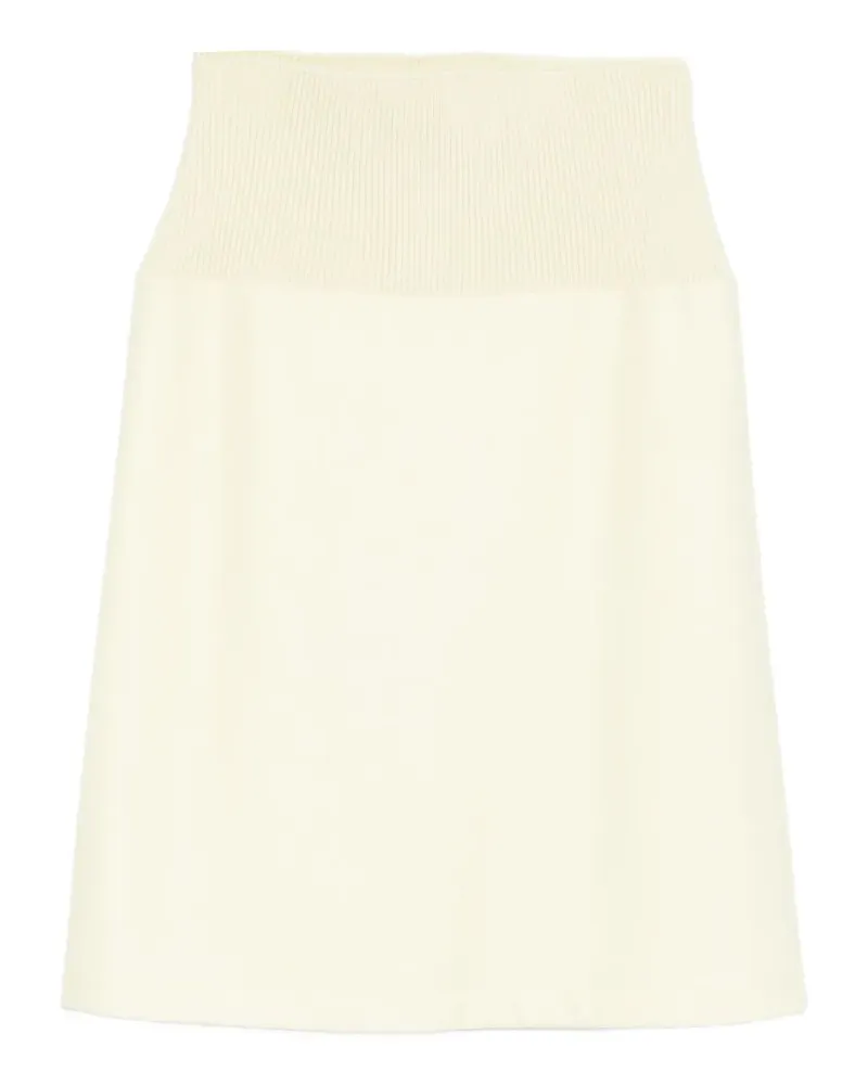 Jil Sander Gerippter Midirock - Gelb Gelb