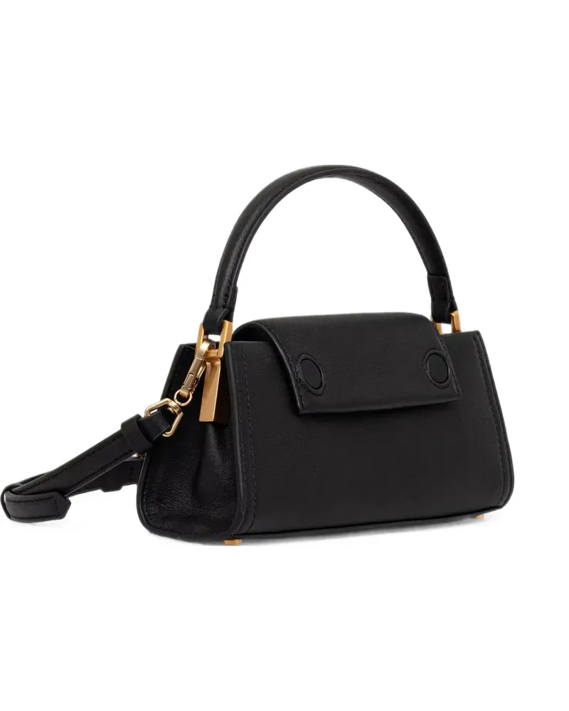 Karl Lagerfeld logo-plaque leather shoulder bag - Schwarz Schwarz