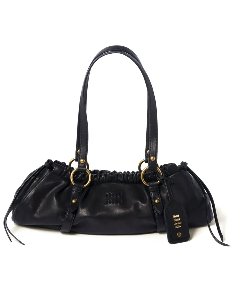 Miu Miu Schultertasche aus Nappaleder - Schwarz Schwarz