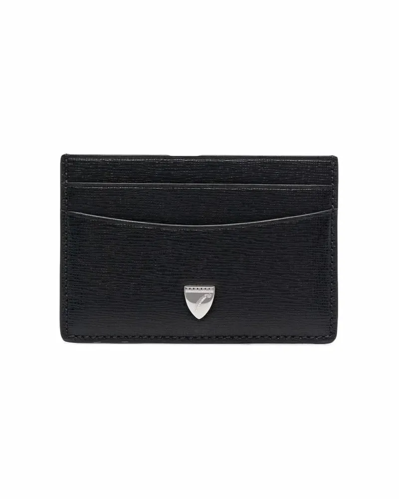 Aspinal of London Kartenetui aus Saffiano-Leder - Schwarz Schwarz