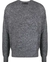 Neil Barrett Melierter Pullover mit Cut-Out Schwarz