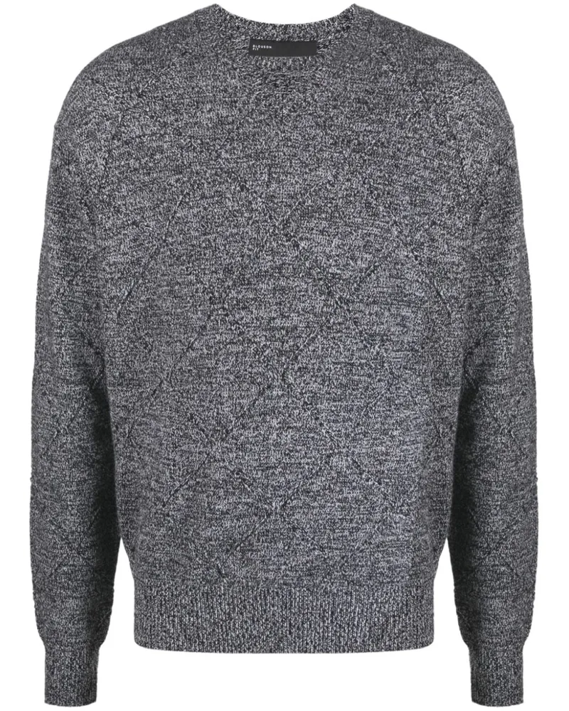 Neil Barrett Melierter Pullover mit Cut-Out Schwarz