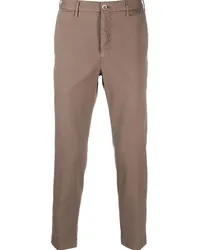 Incotex Tief sitzende Straight-Leg-Hose Braun