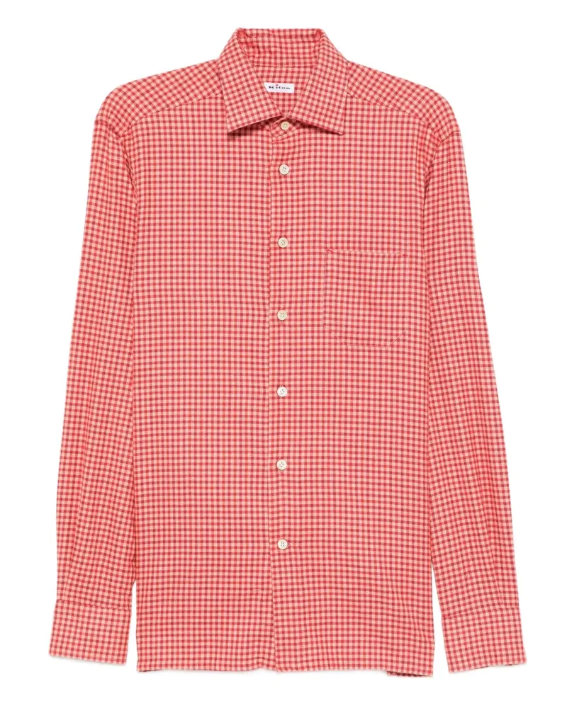 Kiton Kariertes Hemd - Orange Orange