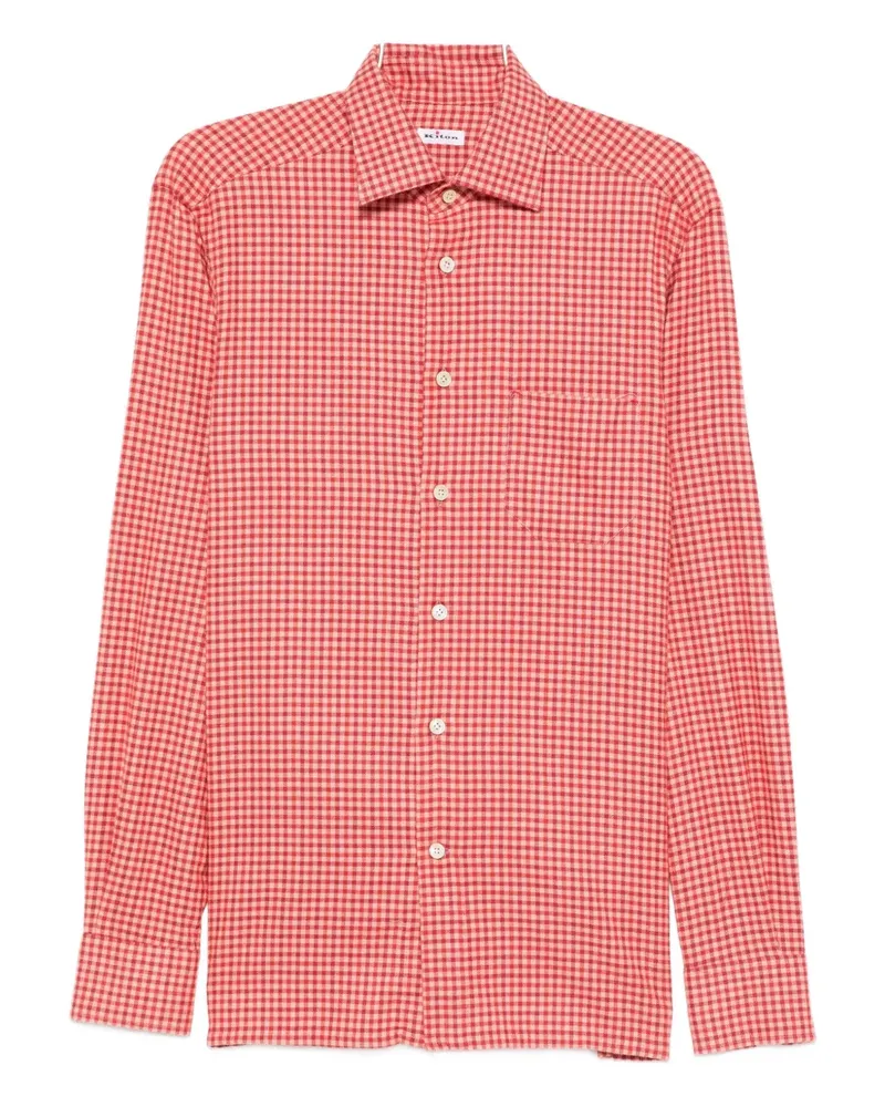Kiton Kariertes Hemd - Orange Orange