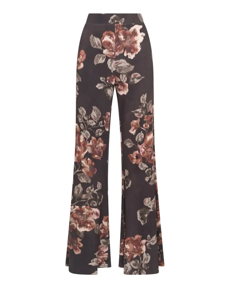 Maliparmi Frosted Blossom floral-print palazzo pants - Braun Braun