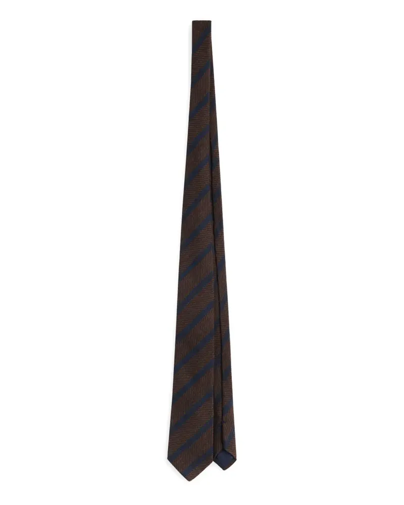 Fay jacquard striped tie - Braun Braun