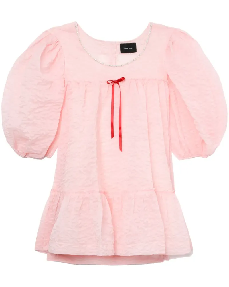 Simone Rocha Minikleid mit Puffärmeln - Rosa Rosa