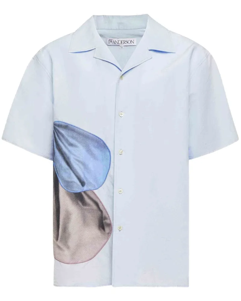 J.W.Anderson Hemd mit Ballon-Print - Blau Blau