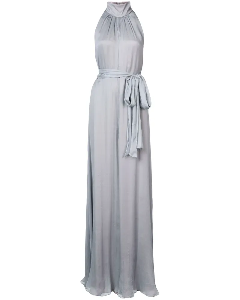 VOZ Seiden-Jumpsuit mit Schleife - Grau Grau