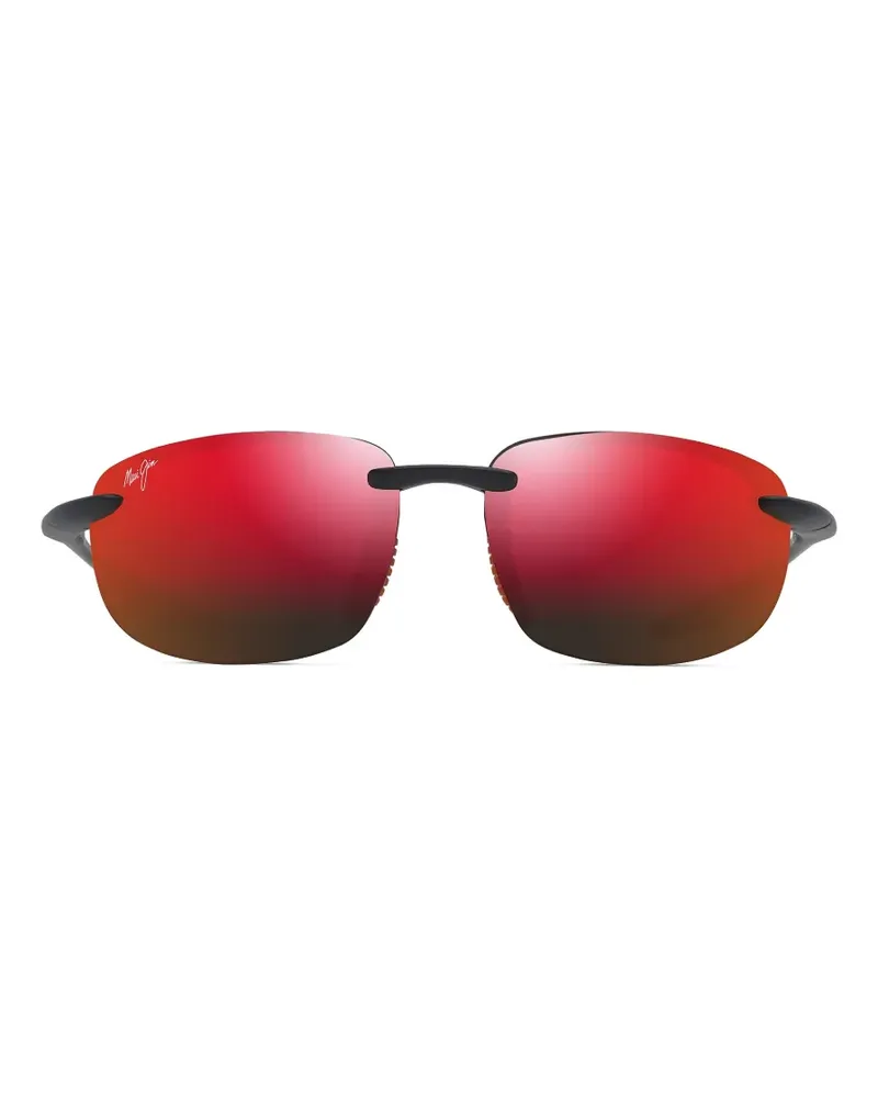 Maui Jim Ho’okipa Ultra Sonnenbrille mit eckigem Gestell - Schwarz Schwarz