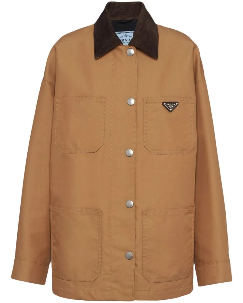 Prada Jacke mit Triangel-Logo - Braun Braun