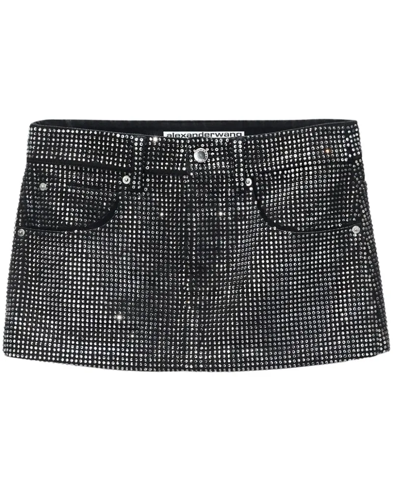 Alexander Wang Minirock mit Kristallen - Schwarz Schwarz