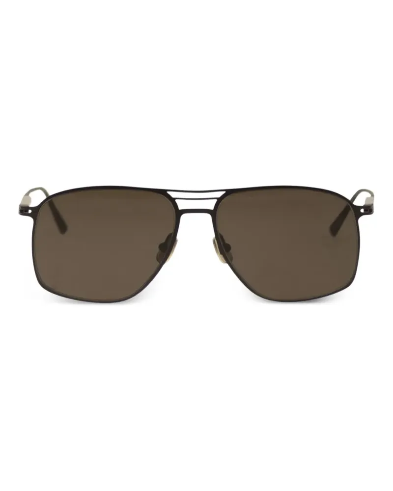 Brunello Cucinelli Sonnenbrille mit geometrischem Gestell - Braun Braun