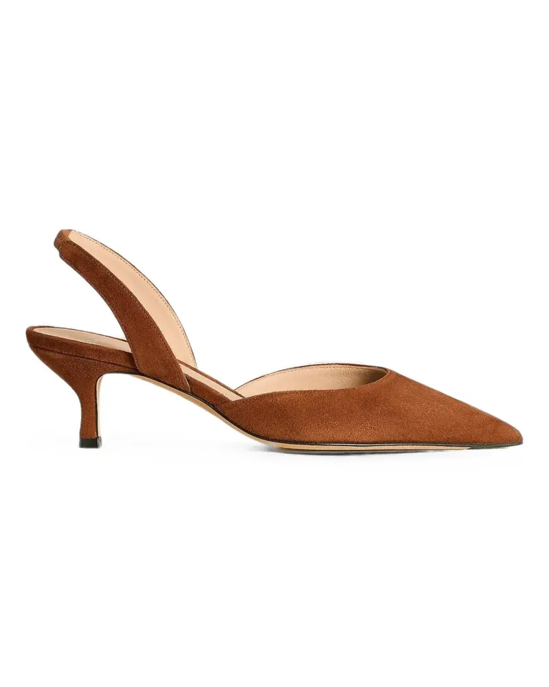 Kiton Spitze Slingback-Pumps - Braun Braun