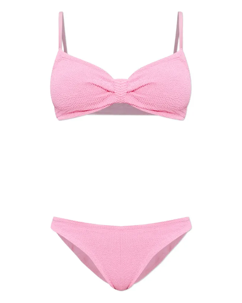 Hunza G Alicia Bikini in Knitteroptik - Rosa Rosa