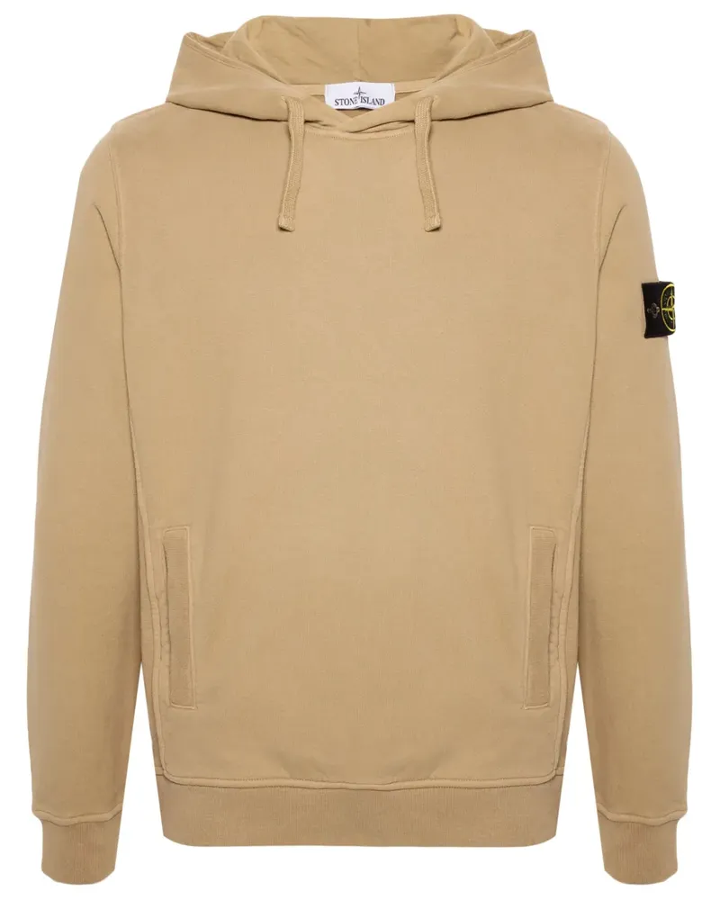 Stone Island Hoodie mit Kompass-Patch - Nude Nude