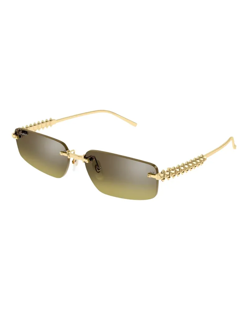 Cartier Eckige Clash Sonnenbrille - Gold Gold