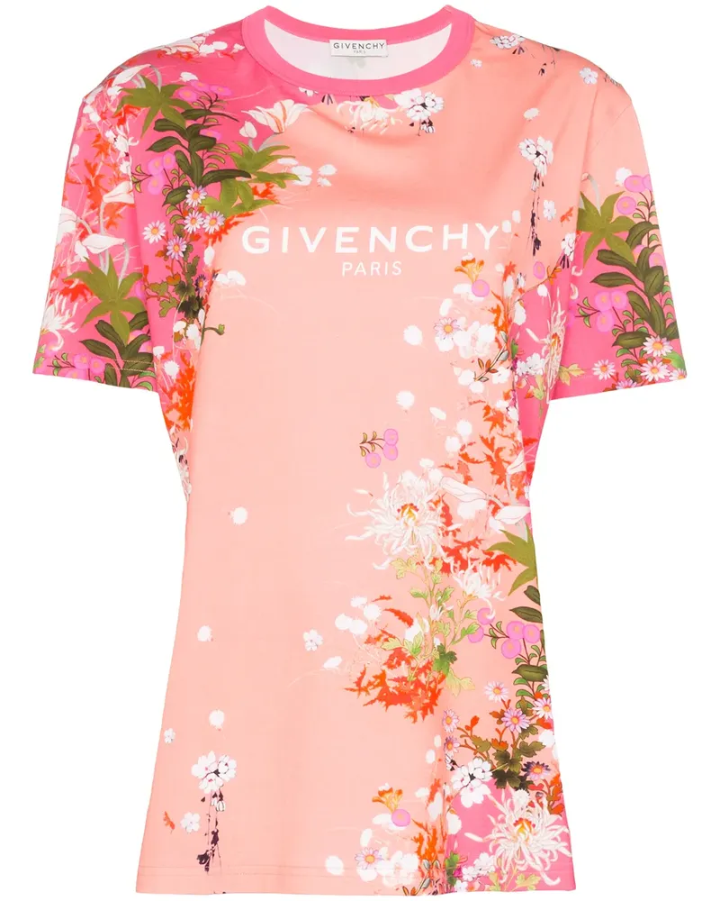Givenchy T-Shirt mit Logo-Print - Rosa Rosa