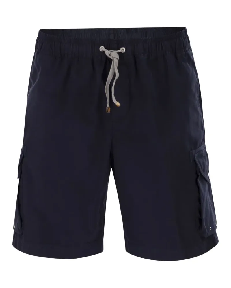 Brunello Cucinelli drawstring cargo shorts - Blau Blau