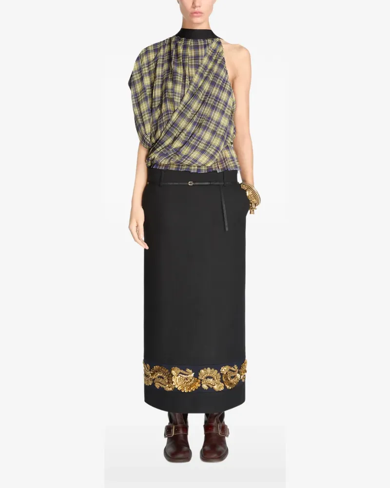 Dries van Noten Plissiertes Top - Grün Grün