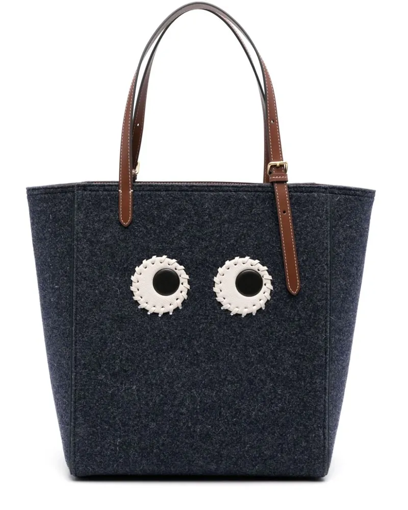 Anya Hindmarch Small Eyes Handtasche Blau