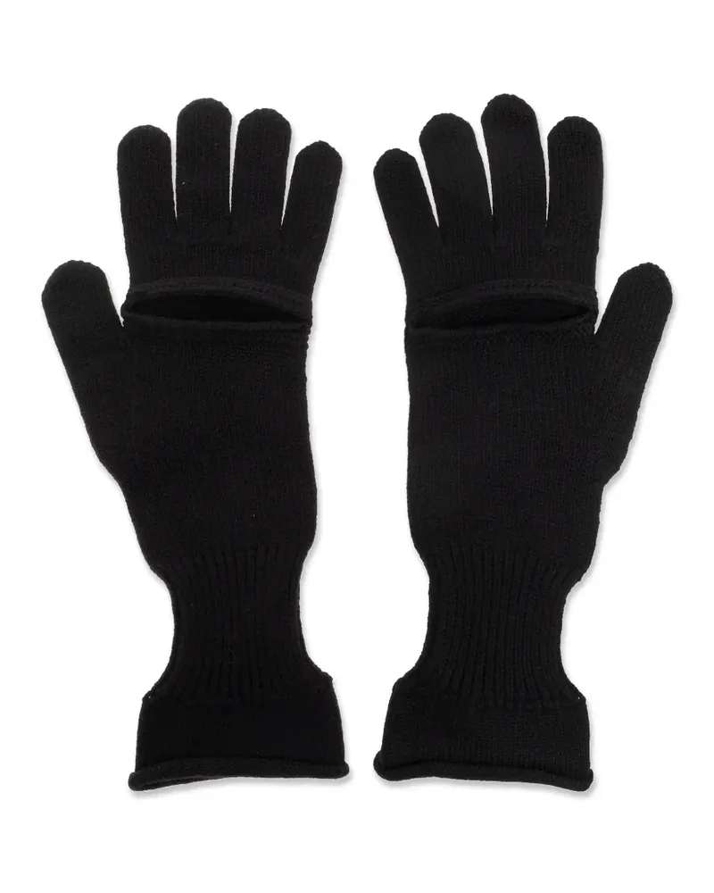 Issey Miyake Handschuhe mit Cut-Out - Schwarz Schwarz