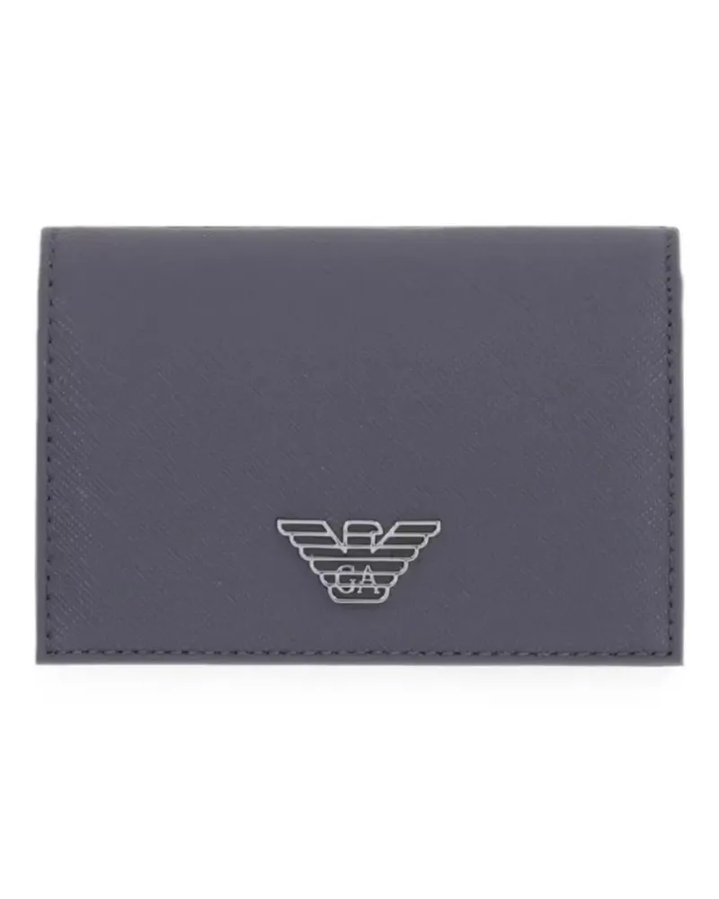 Emporio Armani logo-plaque cardholder - Grau Grau