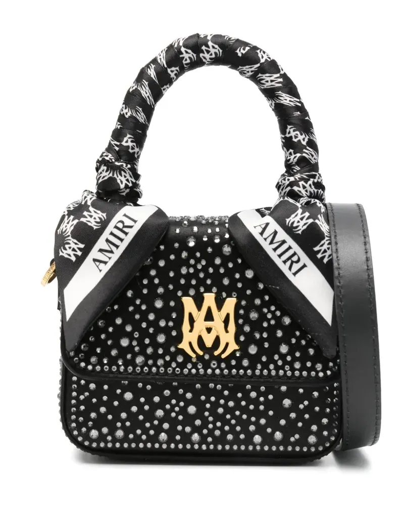 Amiri Mini-Tasche mit Strass - Schwarz Schwarz
