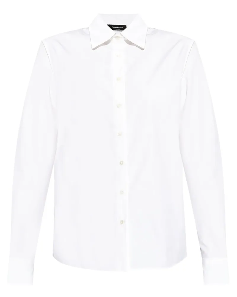 Fabiana Filippi Verziertes Langarmshirt - Weiß Weiß