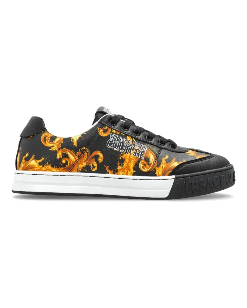 Versace Jeans Sneakers mit Barocco-Print - Schwarz Schwarz